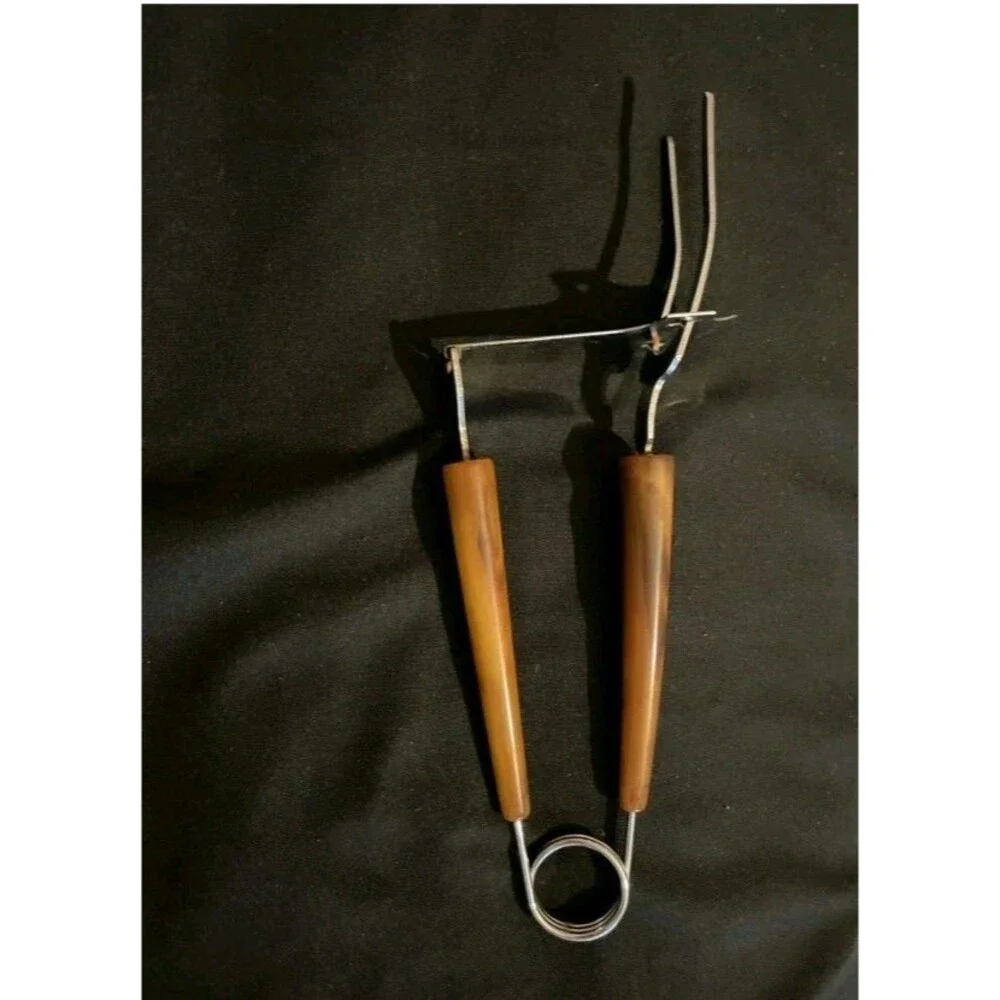 Vintage Serving Fork w/ Spring Action & Bakelite Handles    57